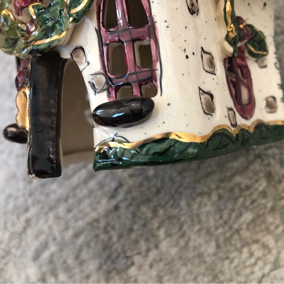 Blue Sky Clayworks “Holly Berry House” 2001 Heather Goldminc Tea Light No Base - Picture 8 of 14